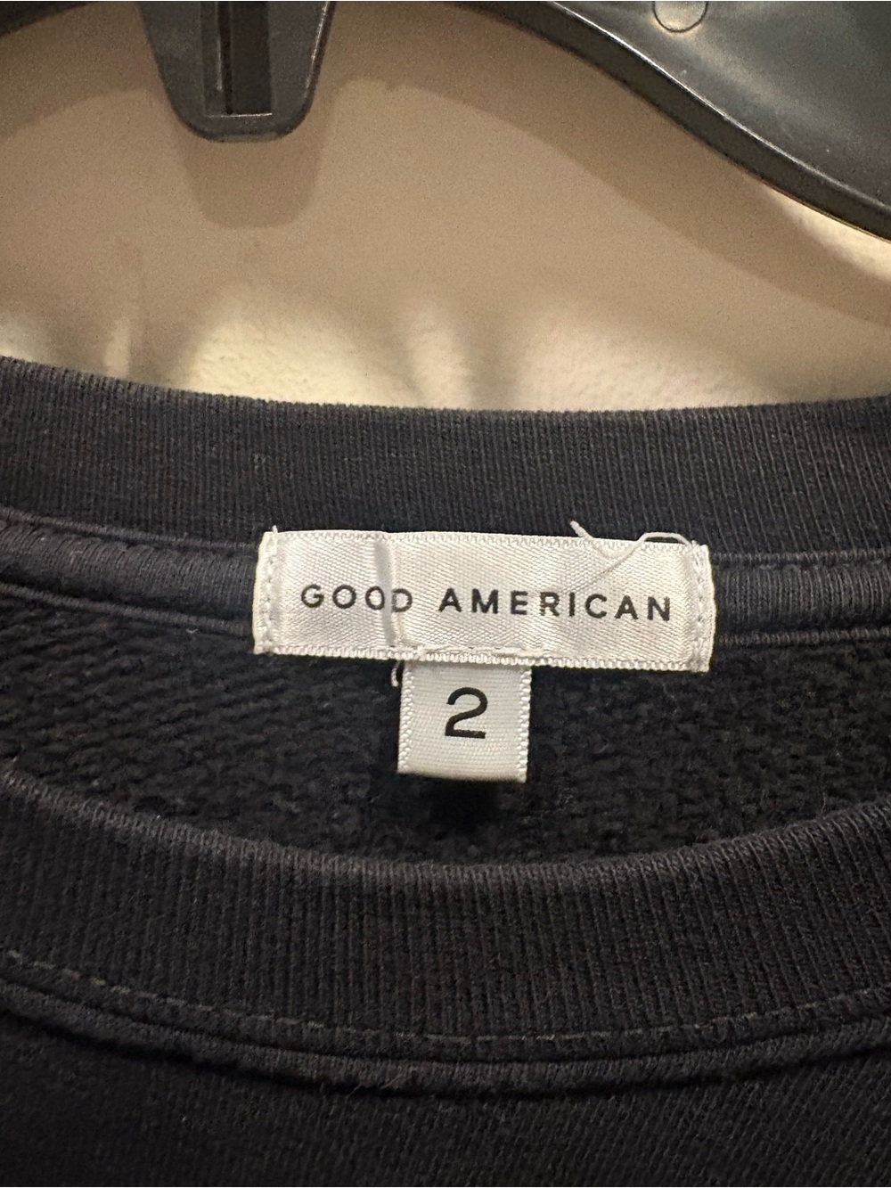 Good American Black Leo Graphic Skinny Jeans Styled Back View - Picture 3 of 5